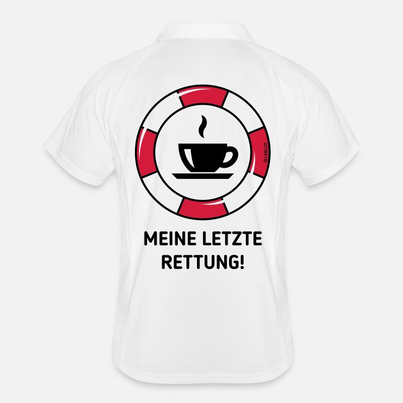 Meine Letzte Rettung! (Kaffee Kaffeetrinker POS2C) Männer Polo atmungsaktiv