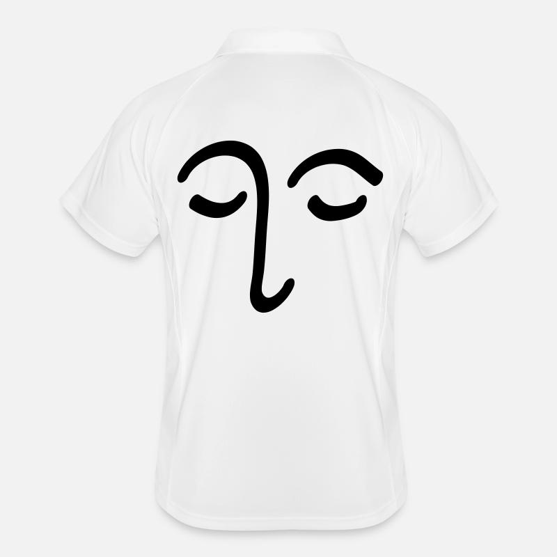 Face Drawing Head Eye Gift Men's Polo breathable