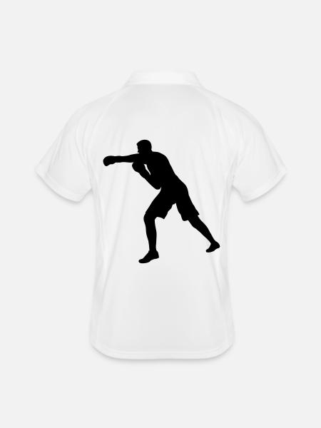 Boxer Shadow - Men's Polo breathable - white/navy - Back