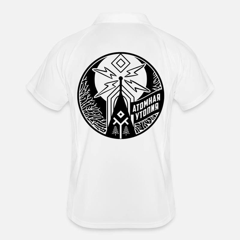 Atomic Utopia - Slavic folklore emblem - Black Men's Polo breathable