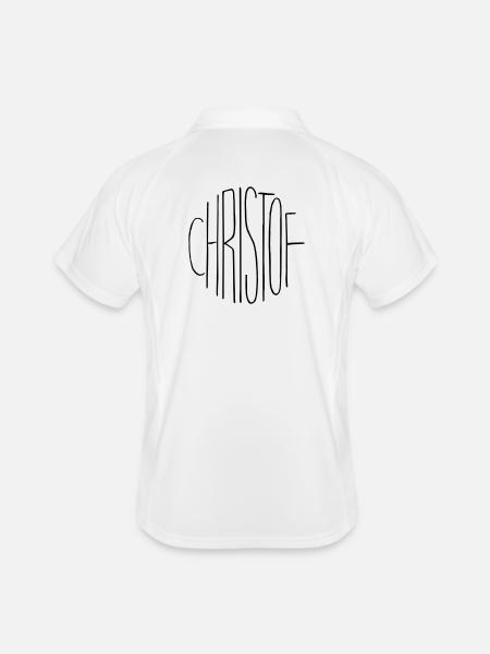 Christof - Polo respirant Homme - blanc/marine - Dos
