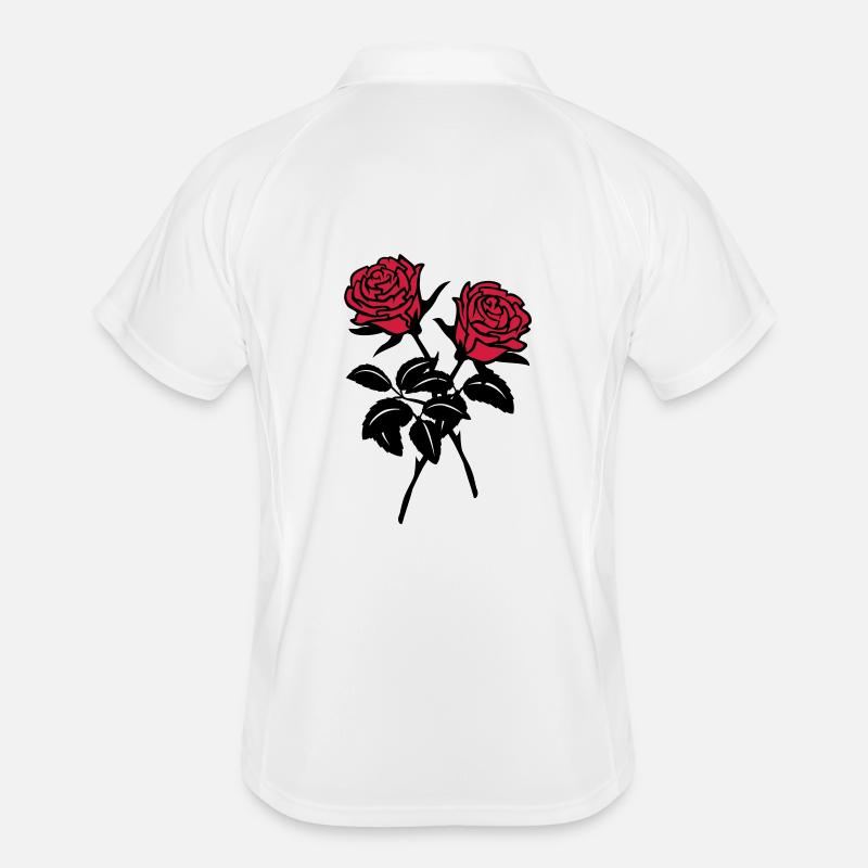 roses Polo respirant Homme