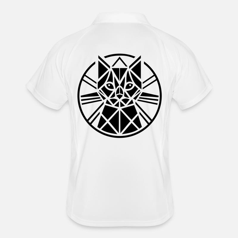 Chat Artéfact Motif Abstrait Polo respirant Homme