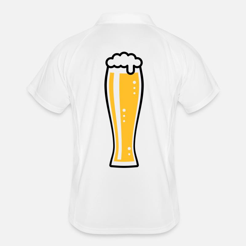 Weißbierglas (Bier / Weizenglas / Bierglas / 2C) Männer Polo atmungsaktiv