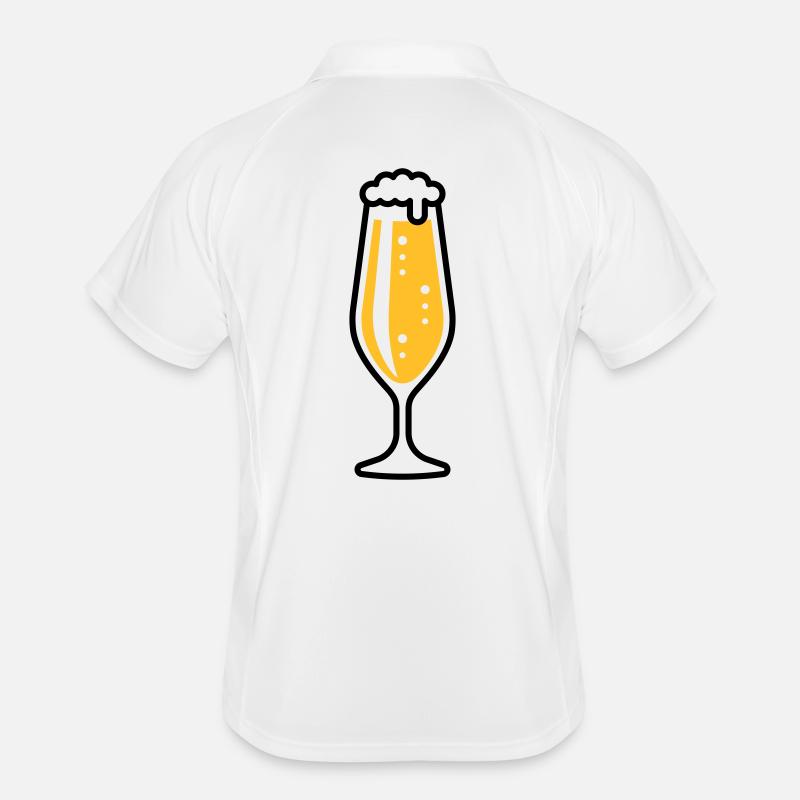 Pilsglas Schlank (Bier / Pils / Biertulpe / 2C) Männer Polo atmungsaktiv