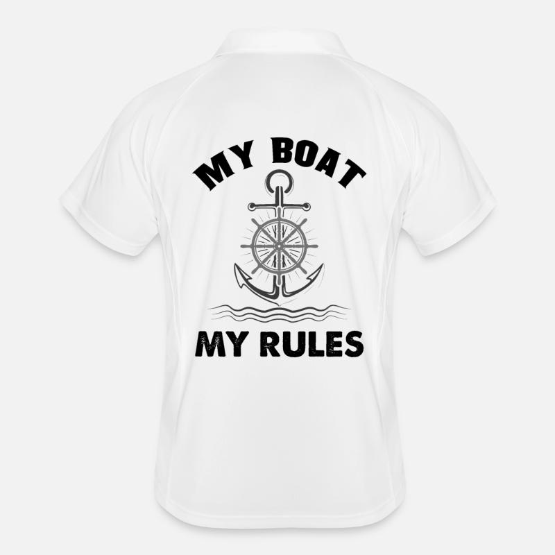Cadeau de capitaine de bateau Polo respirant Homme