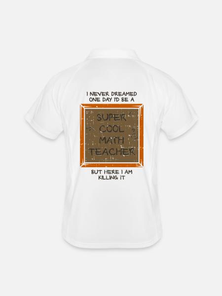 mathématiques - Polo respirant Homme - blanc/marine - Dos