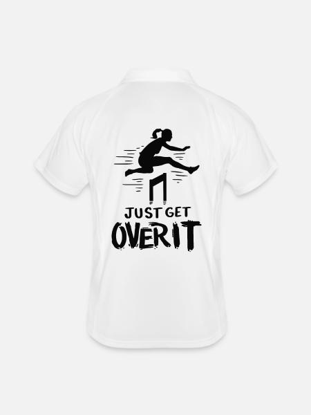 Track and Field Just Get Over It - Men's Polo breathable - white/navy - Back