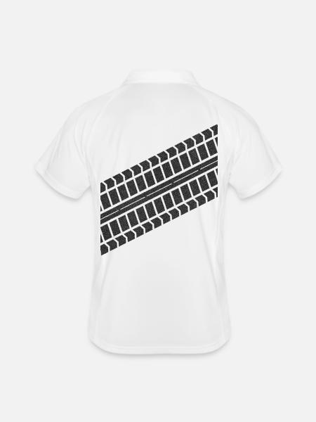 Tire Footprint - Men's Polo breathable - white/navy - Back