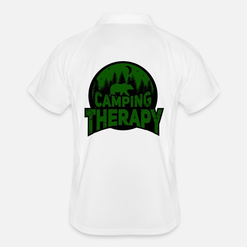 Camper Camping Forest Night Therapy Gift Men's Polo breathable