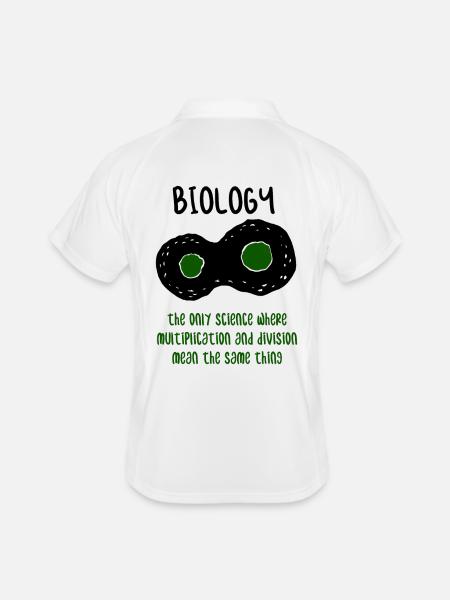 Biology teacher science gift - Men's Polo breathable - white/navy - Back