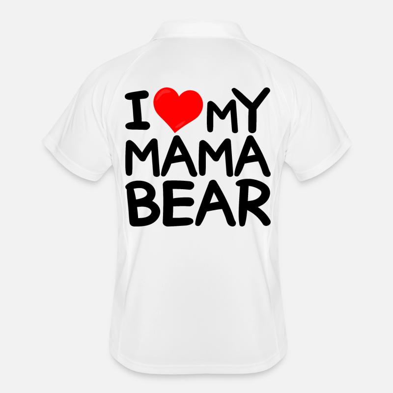 J'adore Ma Maman Ours - J'aime Ma Maman Ours Polo respirant Homme