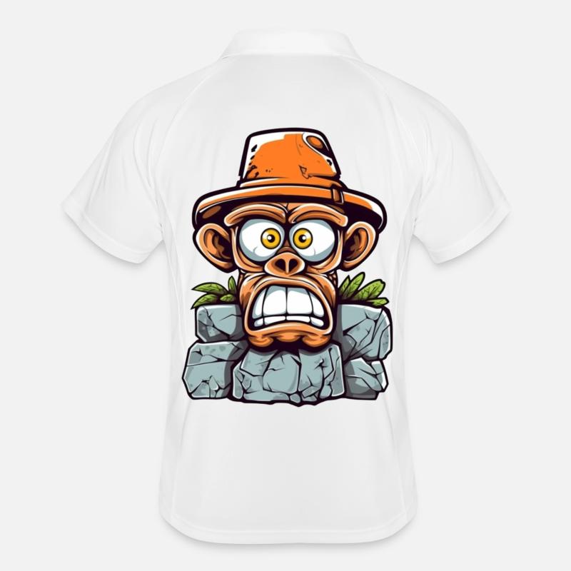 Breloque singe aventureux Polo respirant Homme