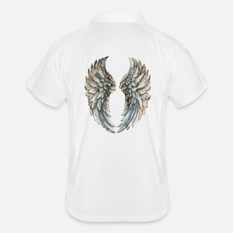 Angel Wings: A Celestial Style Angelwings Men's Polo breathable
