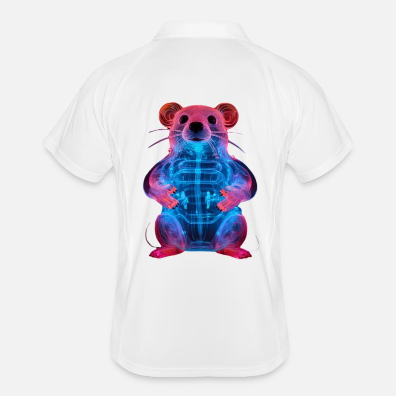 Neon-Leuchtender Ratten-Design Männer Polo atmungsaktiv