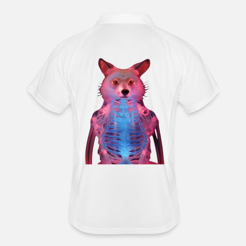 Leuchtender Fuchs mit Neon-Effekt Männer Polo atmungsaktiv