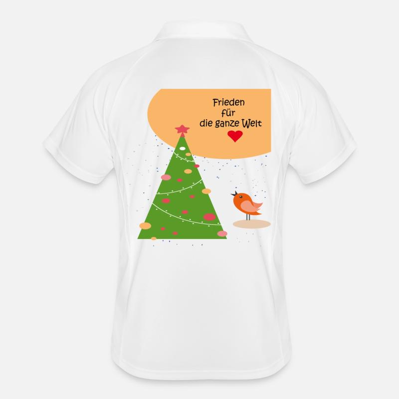Weihnachten Frieden Männer Polo atmungsaktiv