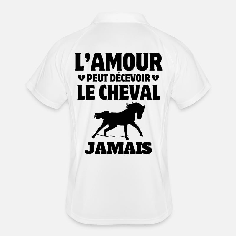 cheval, fan de cheval, cavalier Polo respirant Homme