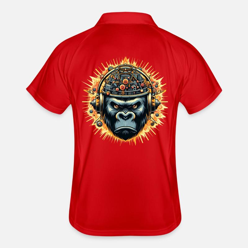 Gorilla Cybersound avec Techno Head Polo respirant Homme
