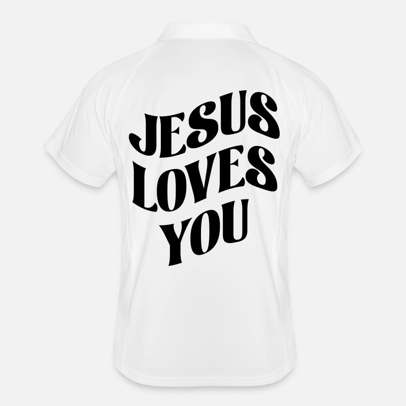 Jésus t’aime Polo respirant Homme