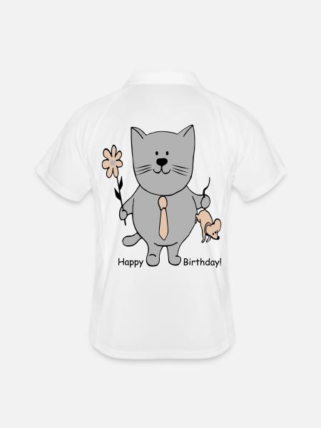 Happy Birthday - Men's Polo breathable - white/navy - Back