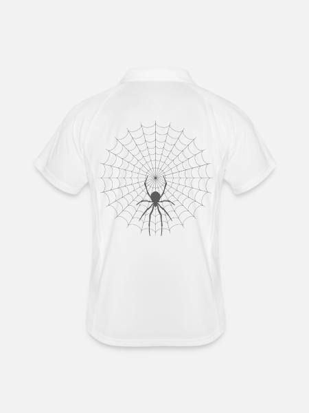 Spider Web Silhouette - Men's Polo breathable - white/navy