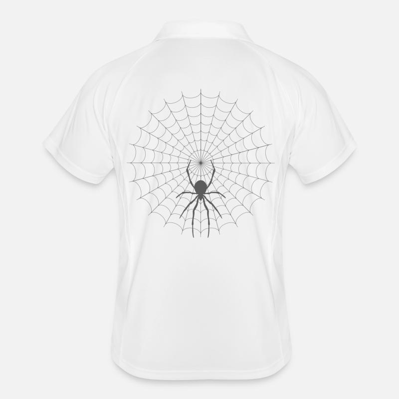 Spinnennetz Silhouette Männer Polo atmungsaktiv