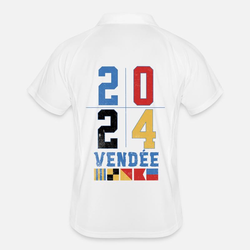 Design régate globe Année 2024 Vendée  Polo respirant Homme