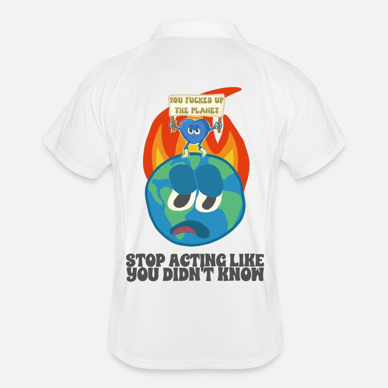 Global warming, ecology, environment Men's Polo breathable