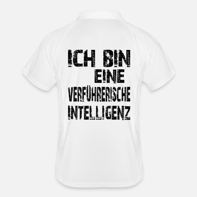 KI Spruch Ich bin eine verführerische Intelligenz Männer Polo atmungsaktiv