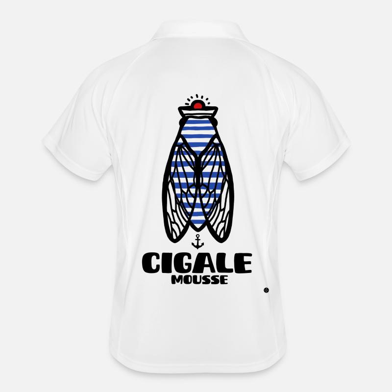 Cigale Marine Mousse Polo respirant Homme
