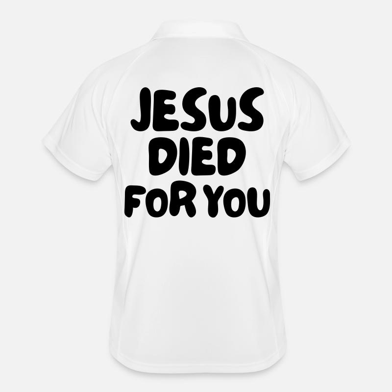 Jésus est mort pour vous Polo respirant Homme