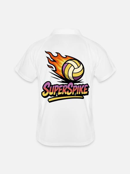 SuperSpike | Fireball - Men's Polo breathable - white/navy - Back