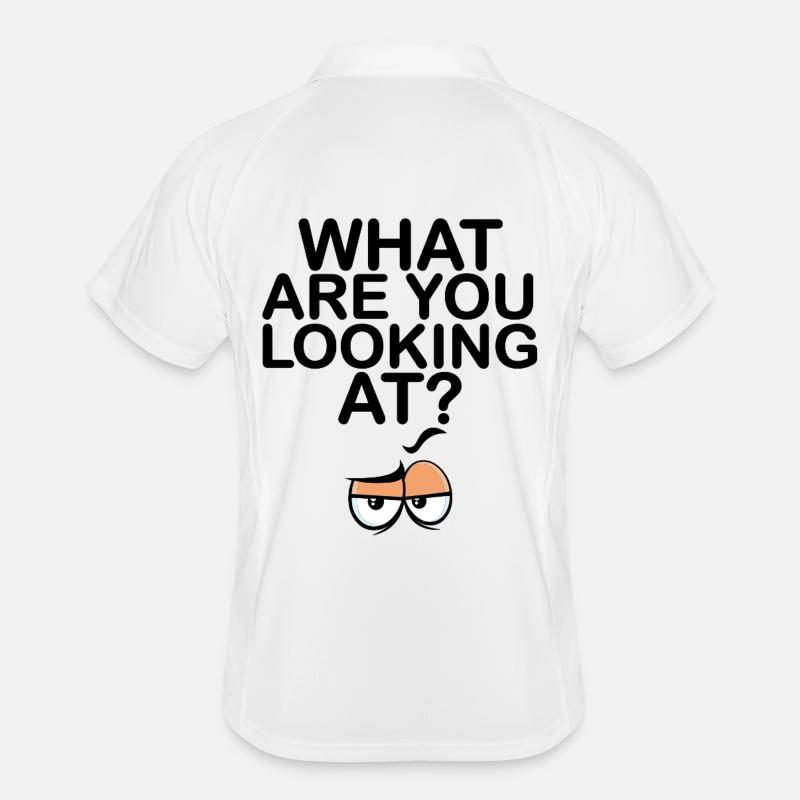 Que regardez-vous ? - Design amusant Polo respirant Homme