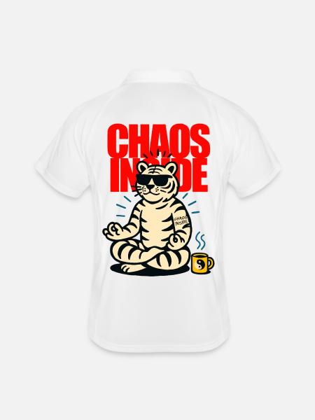 Chaos - Men's Polo breathable - white/navy - Back