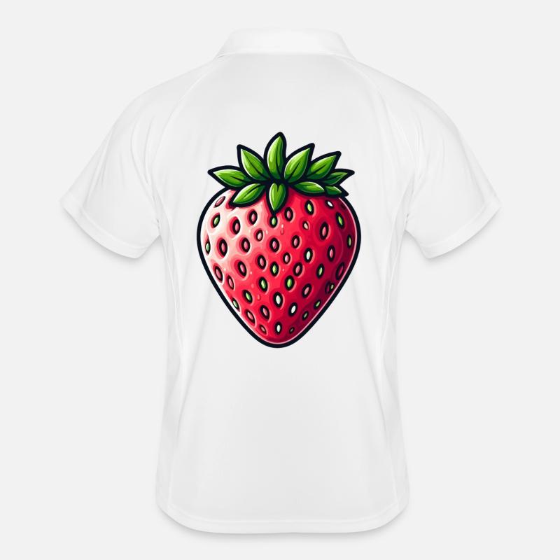 Fraise Art Pop Art Polo respirant Homme