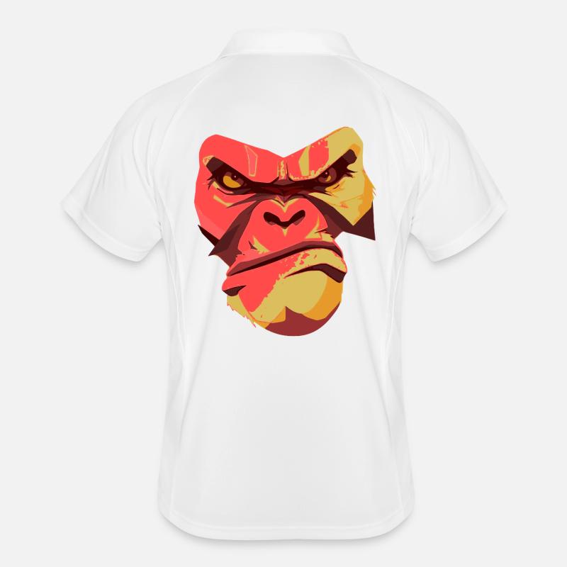 Gorilla Power Back Design Männer Polo atmungsaktiv