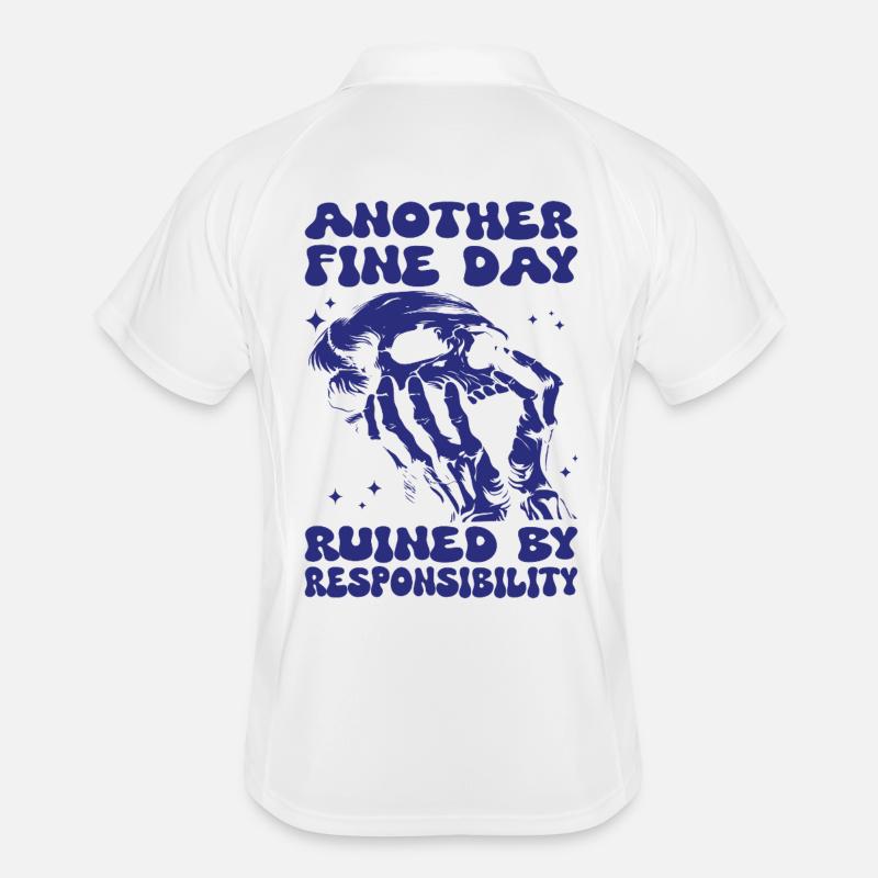 Squelette Crâne Responsabilité Halloween Polo respirant Homme