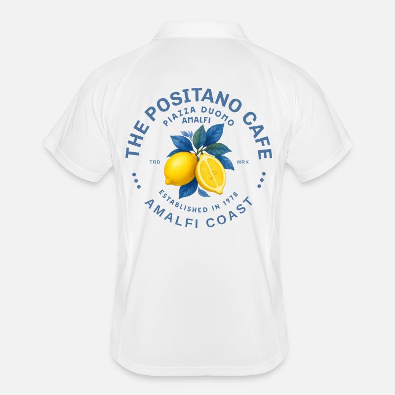 Amalfi coast Citron et Feuilles Vibrantes Polo respirant Homme