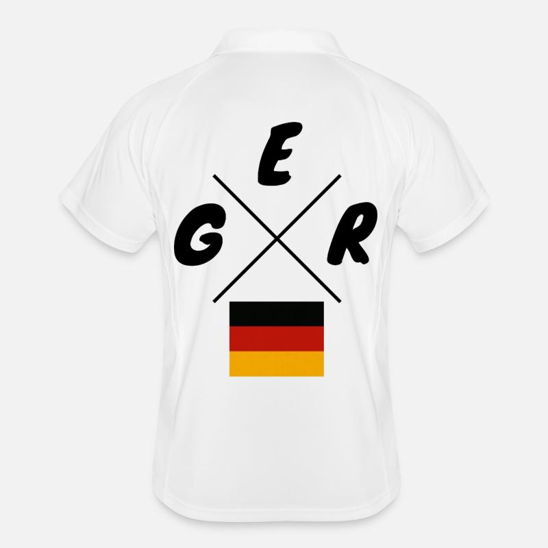 German Flags GER Lettering Men's Polo breathable