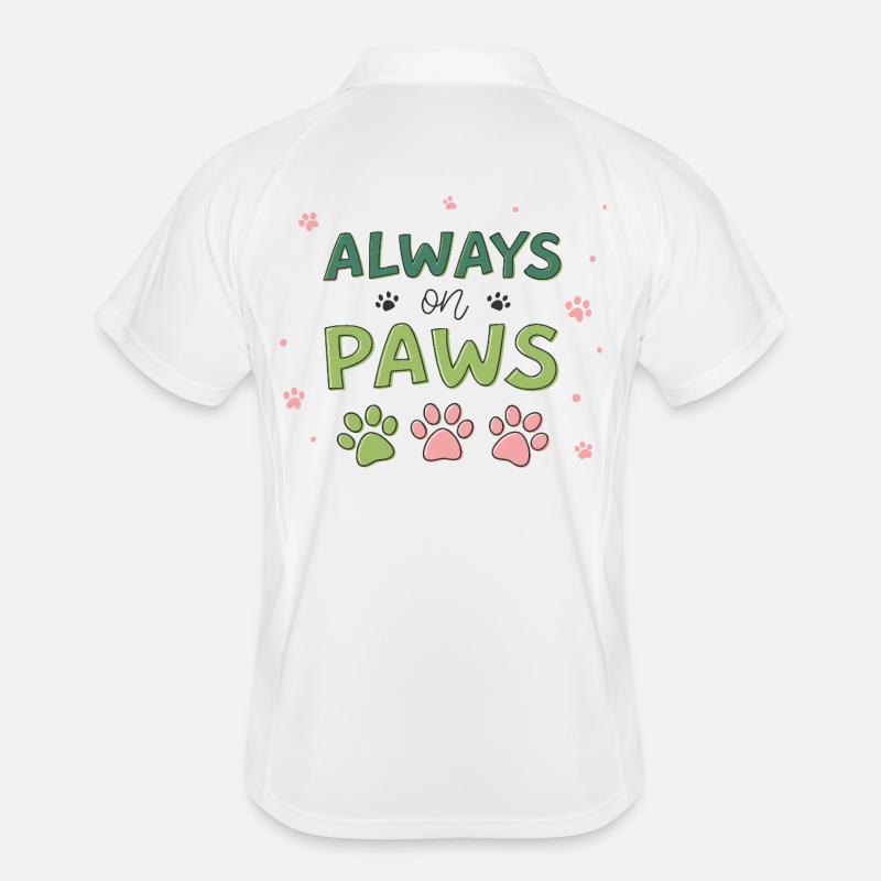 Always on Pastel Paws Men's Polo breathable