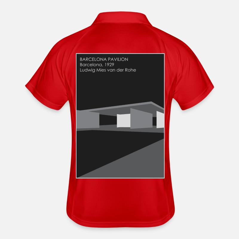 Modern Architecture: Barcelona Pavilion Men's Polo breathable