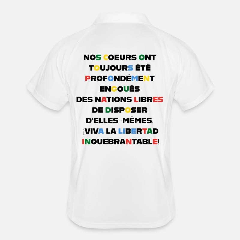 ES LEBE DIE FREIHEIT Männer Polo atmungsaktiv