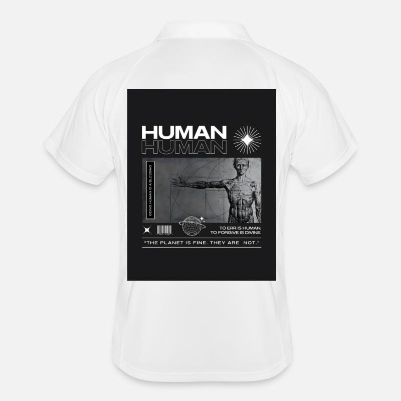 Being Human is a blessing. Men's Polo breathable