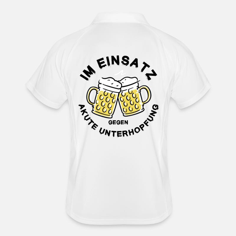 Underhopping Deployment – Regulars' Table Beer Saying - Men's Polo breathable - white/navy