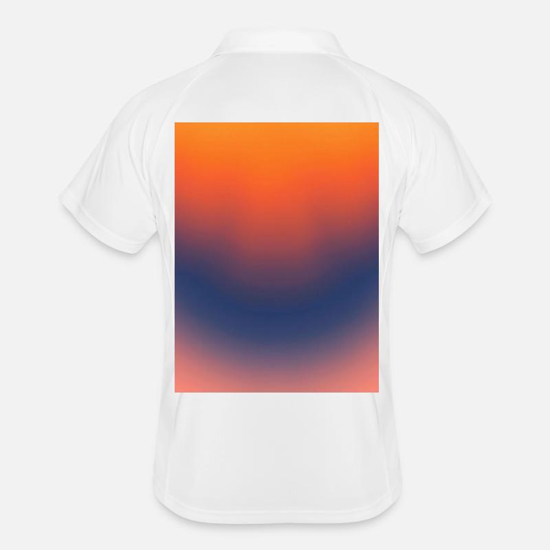 Midnight Ember Gradient - Men's Polo breathable - white/navy