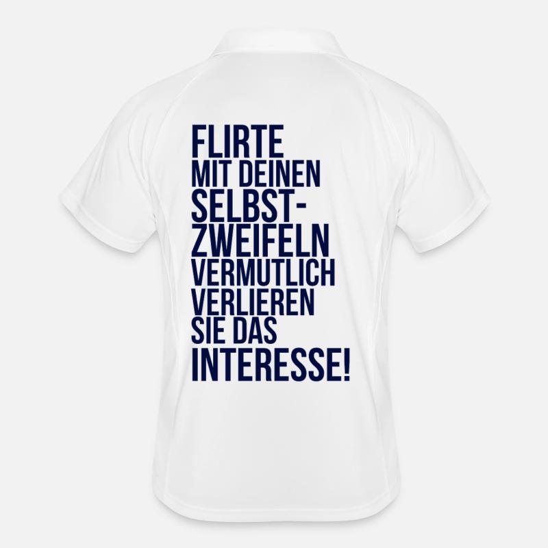 about going wild: Flirt with your self-doubt - Men's Polo breathable - white/navy