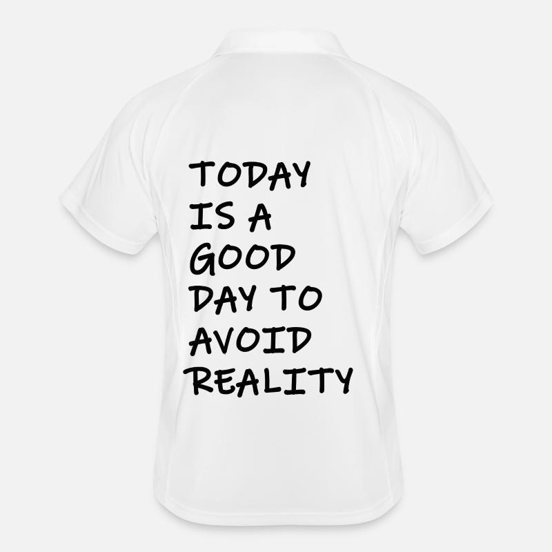 Today to Avoid Reality – Typo Statement Männer Polo atmungsaktiv