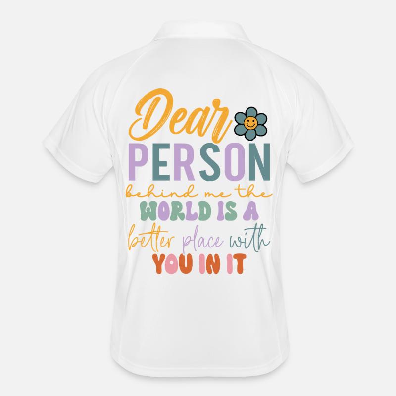 DESIGN DE POSITIVITÉ AU DOS Polo respirant Homme