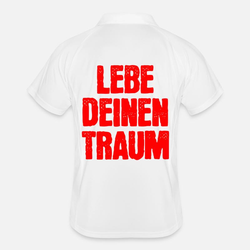 Lebe Deinen Traum  Männer Polo atmungsaktiv